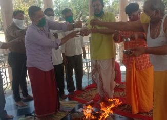 विप्र फाउंडेशन सागवाड़ा इकाई द्वारा दशान्त मन्त्रों की पूर्णाहुति।